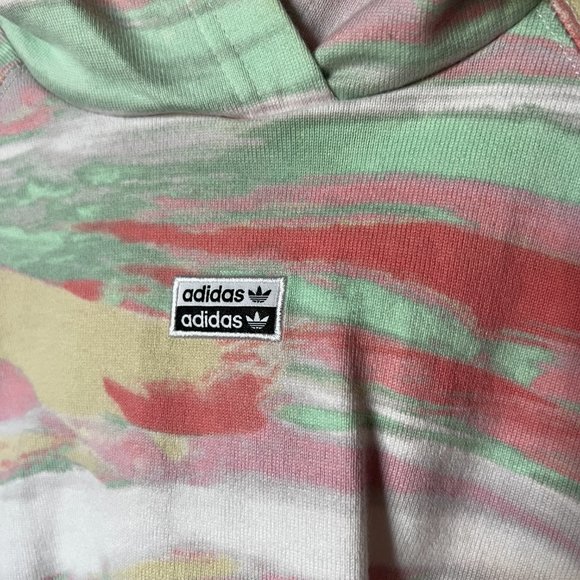adidas Pastel Marble Crop Hoodie - Picture 8 of 10